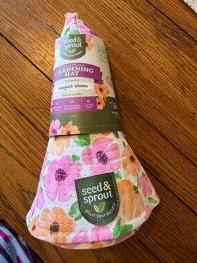August Bloom Floral Gardening Hat - Pink & Peach